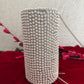 Cylindrical Pearl Bag White
