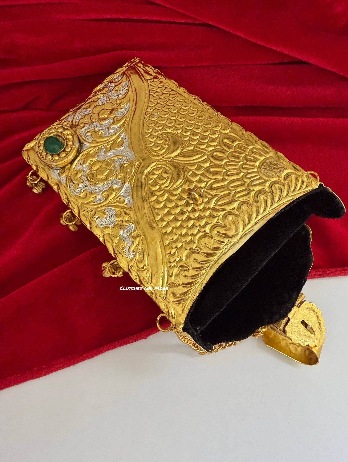Gold Silver Brass Mobile Waist bag
