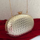 Criss Cross Capsule Bag Gold