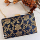 Kala Banarsi Clutch Blue