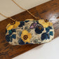 Poppy Floral Capsule Clutch Yellow Blue