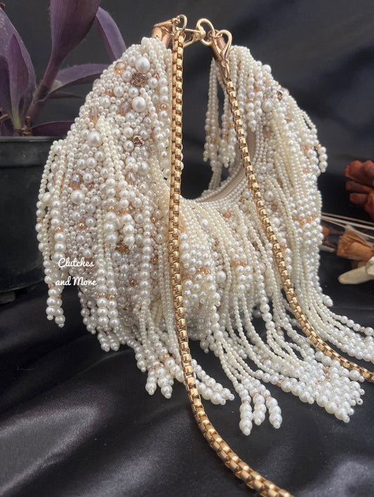 Jannat all pearl Chand Clutch