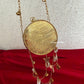 Mini Mother of Pearl Clutch Round Gold