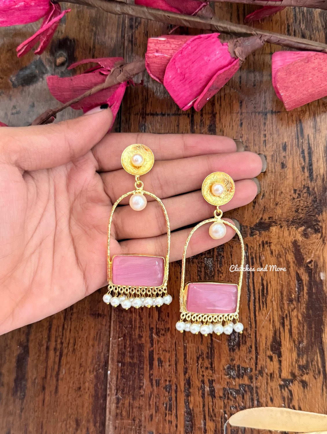 Gulnaaz Earrings Pink