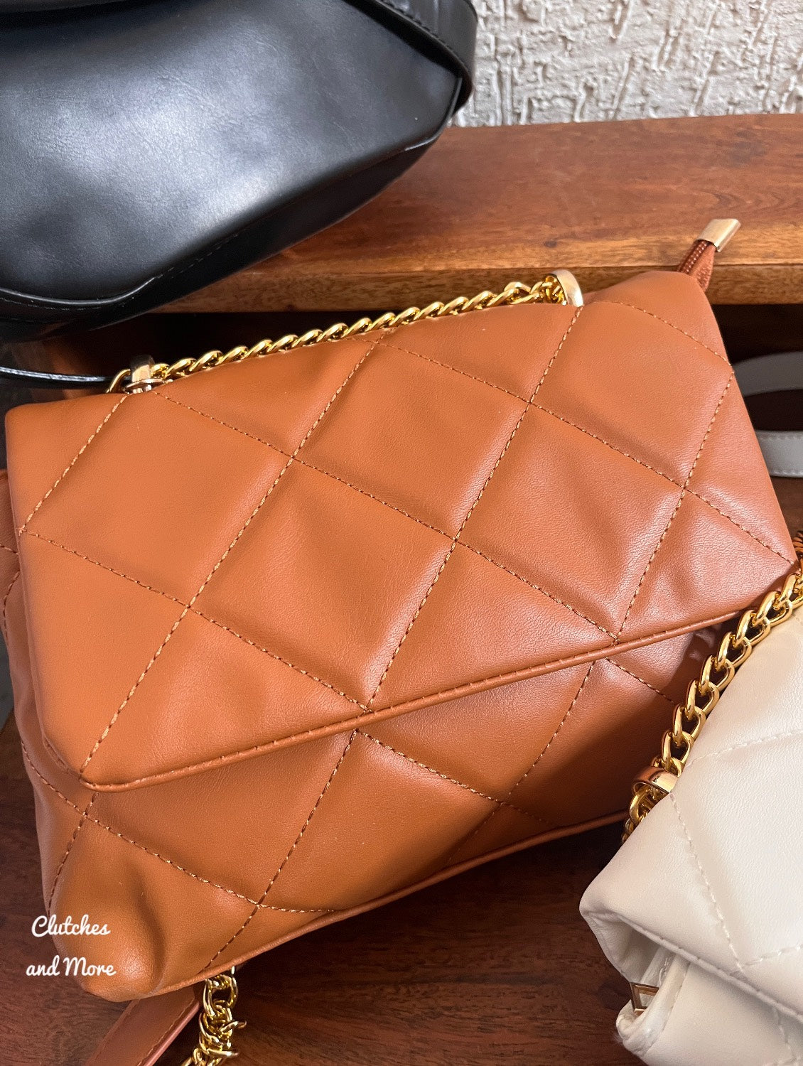 Tan Criss Cross Handbag