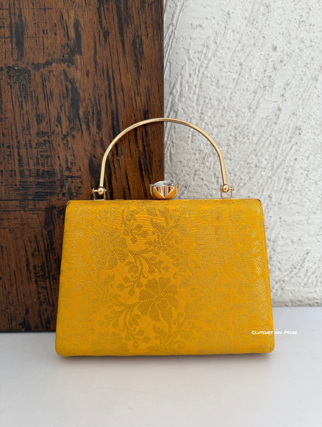 Hoor Banarsi Clutch Yellow