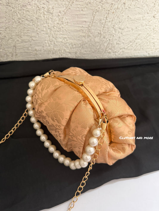 Banarsi Batua Bag Peach