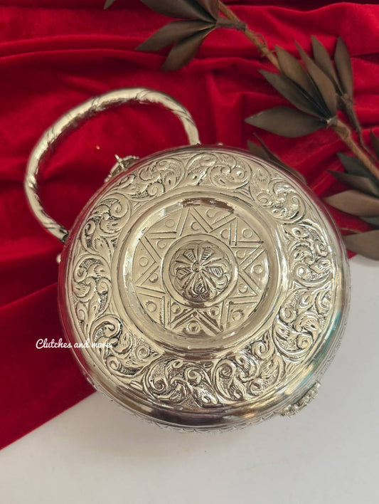 Brass Chakra Silver Bag
