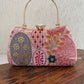Lakhnawi Chikankari Box Clutch Pink