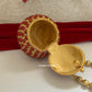 Mini Metal Potli Bag Red Gold