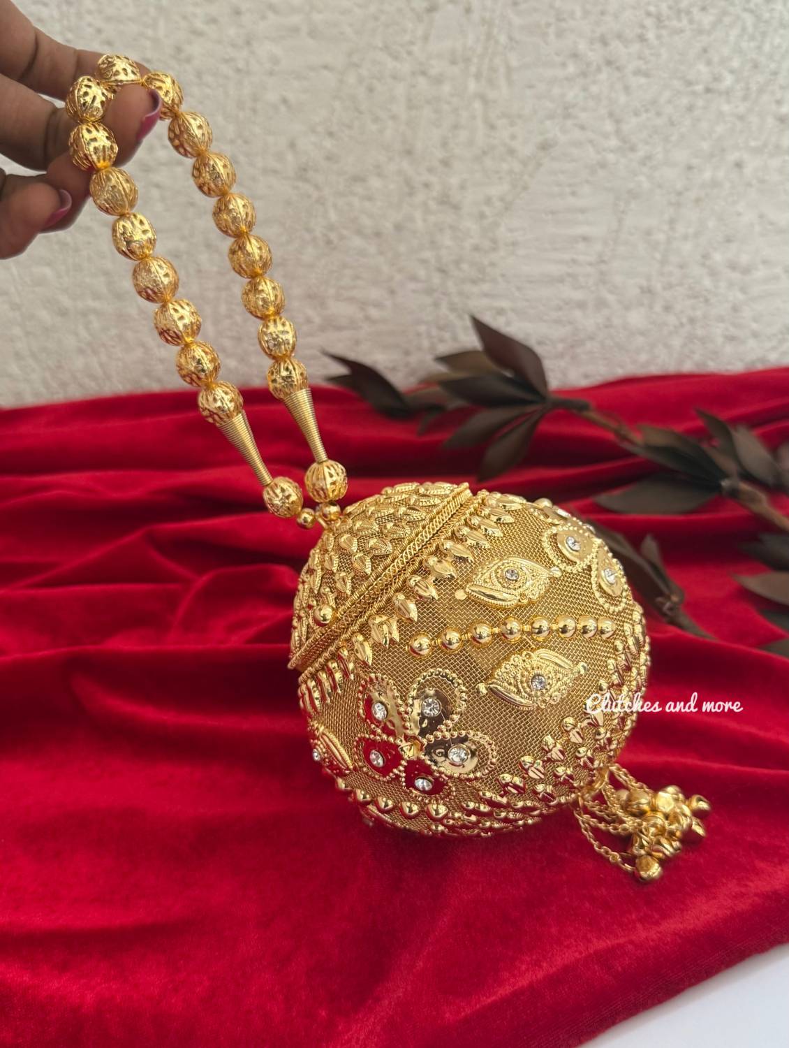Mini Metal Potli Bag Gold