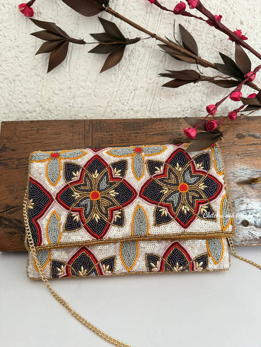 Boho Nude Envelope Flap Bag