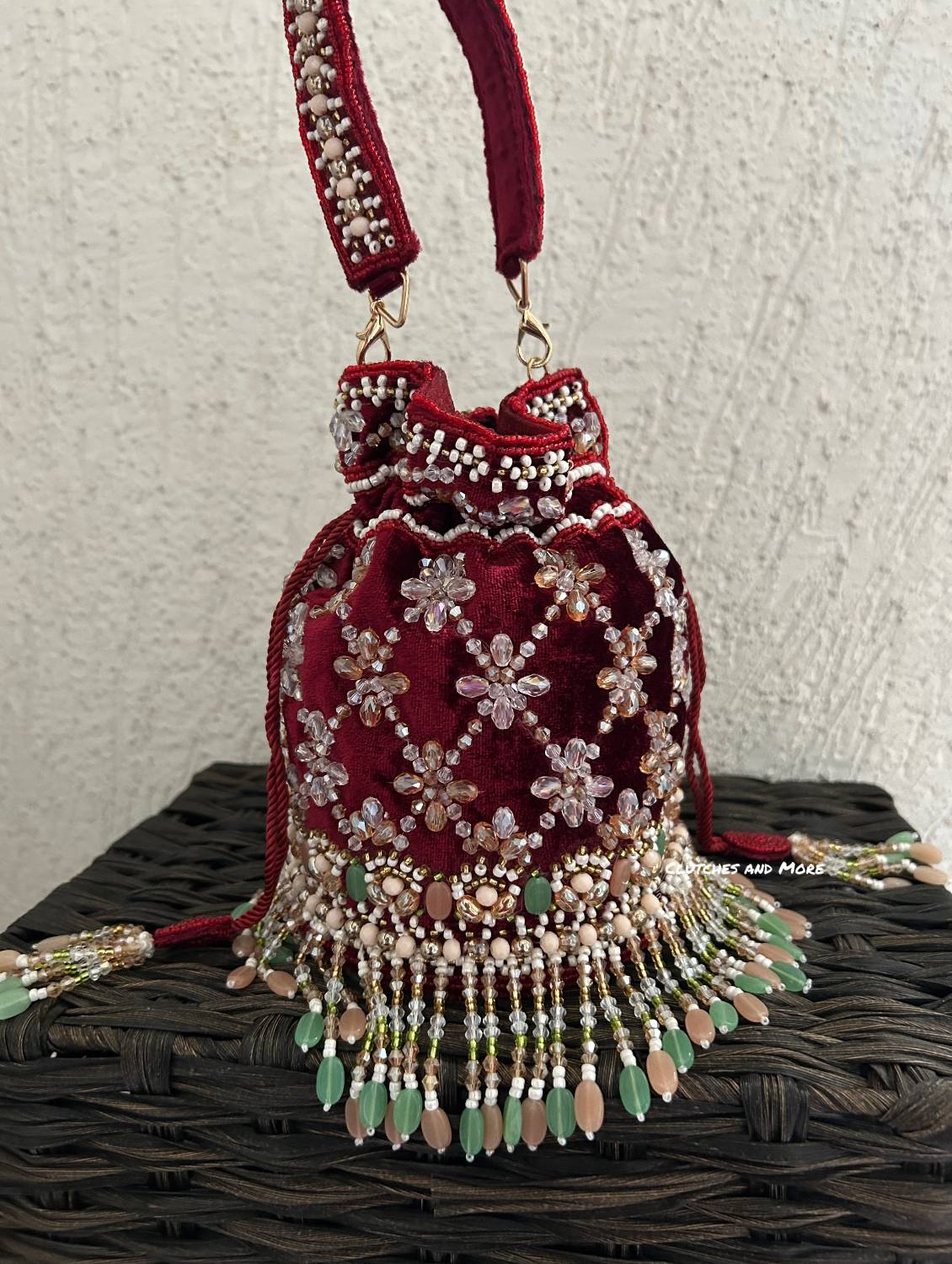 Vaidehi Luxe Potli Bag Maroon