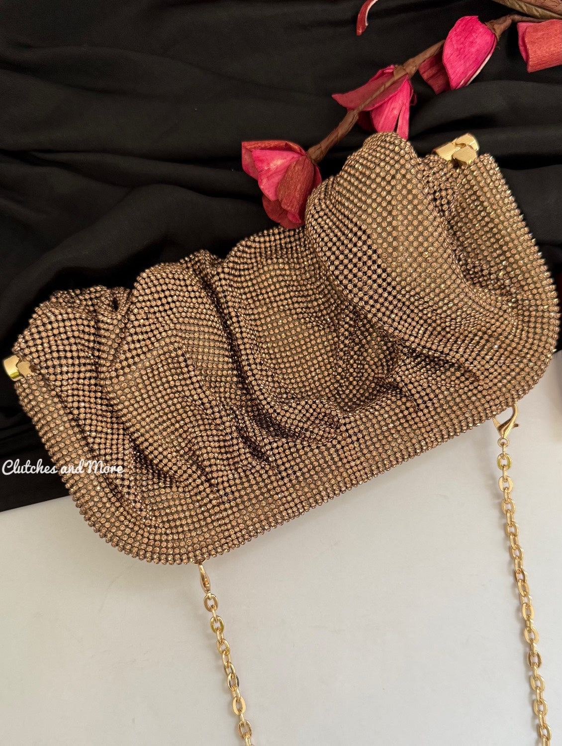 Viral Rhinestone Luxury Bag Copper