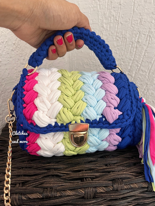 The Chick's Pick Blue Multicolored Bag