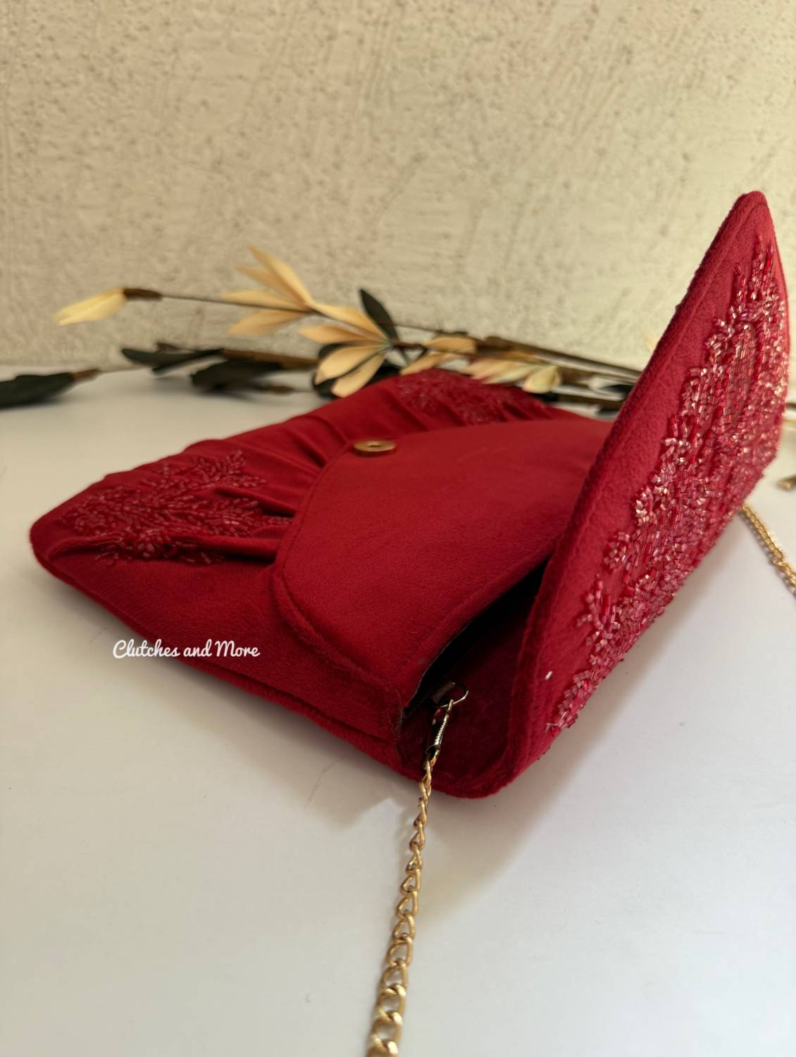 Eden Envelope Bag Deep Red