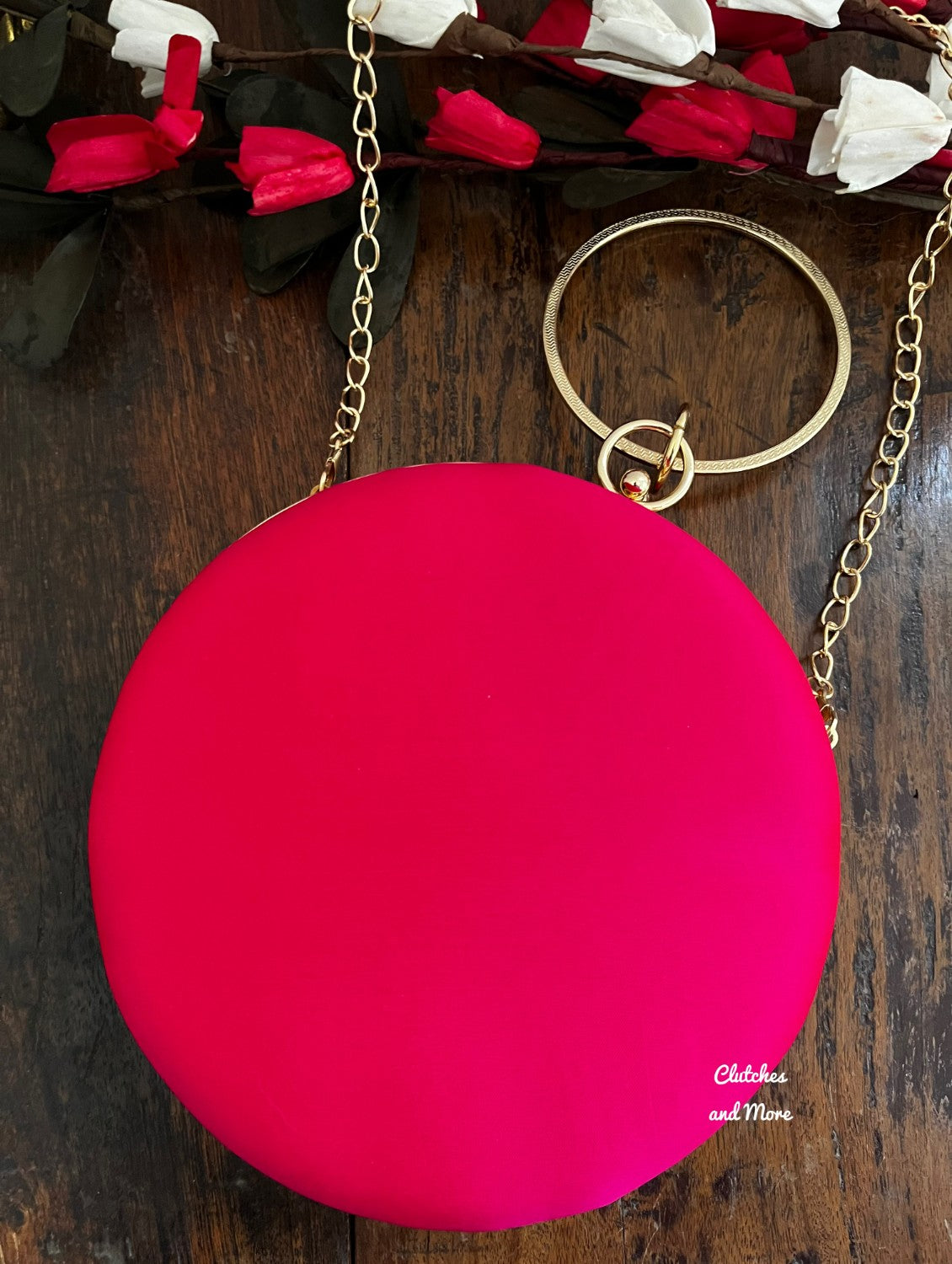 Chakra Pink Round Clutch