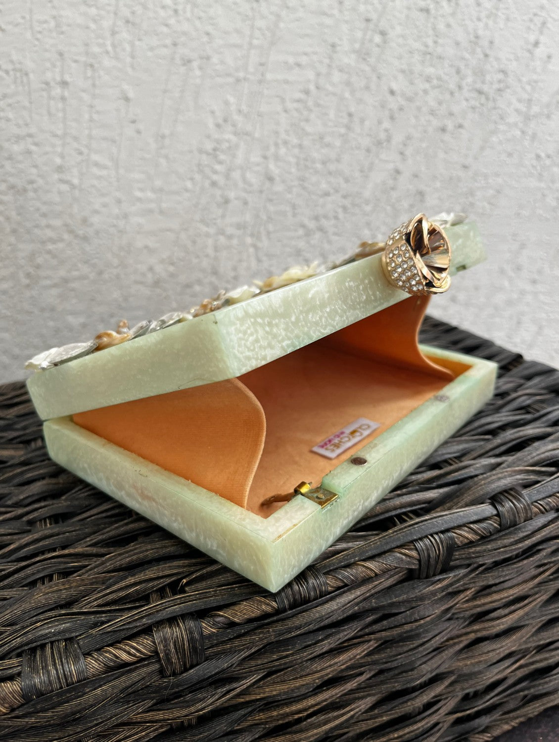 Pastel Green Resin clutch