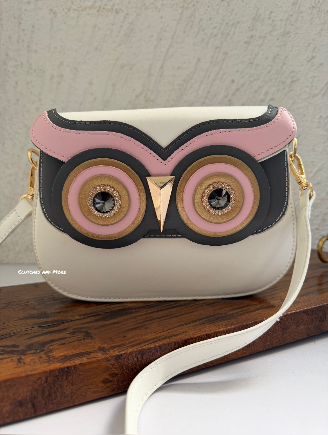 Owl Crossbody Bag White