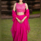 Pink Lehenga Set by Dorie