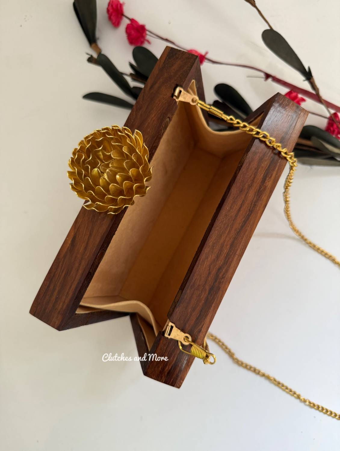 Wooden Indo Western Clutch