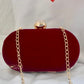 Maroon Captivating Capsule Clutch