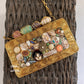 Maharani  Mother of pearl luxury clutch Gold