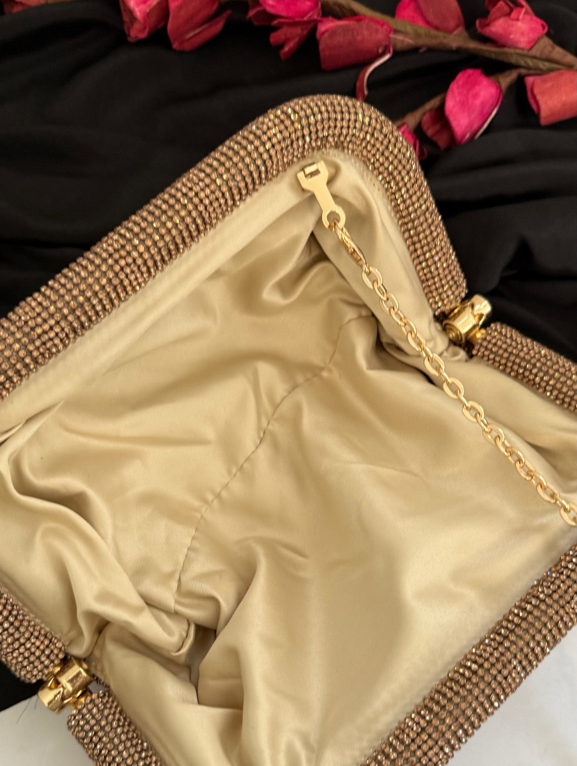 Viral Rhinestone Luxury Bag Copper