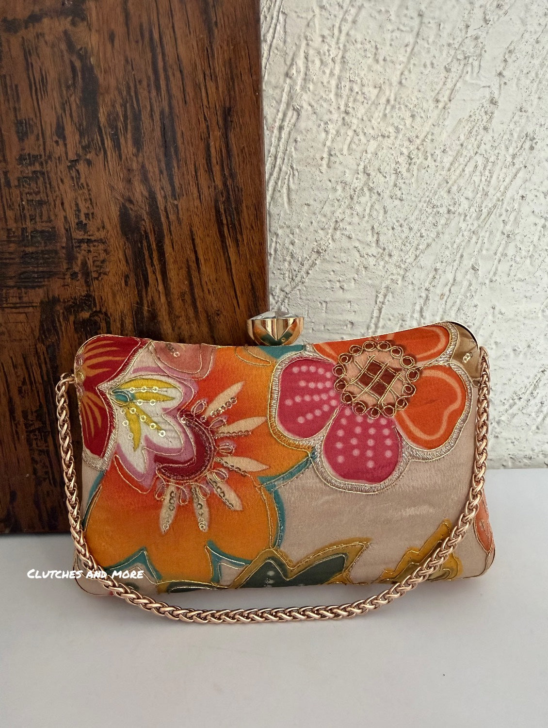 Jasmine Floral Bag Ivory Multicolored