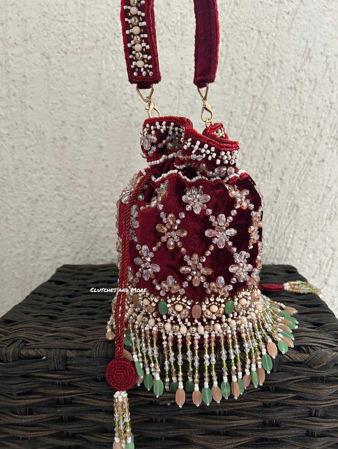 Vaidehi Luxe Potli Bag Maroon