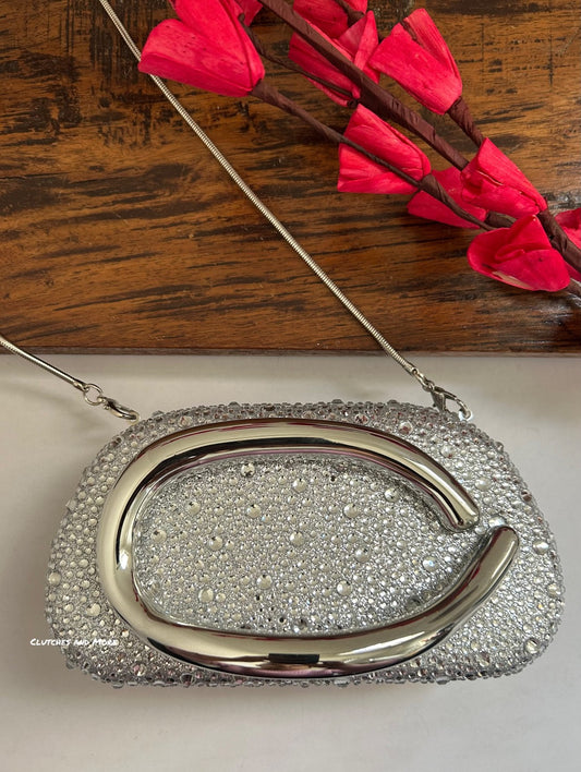 The ZARA Clutch Silver ( Party Edition )