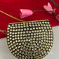 Kasika Kundan Brass Mini Clutch Multicolored