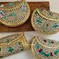 Kasika Kundan Brass Clutch Multicolored