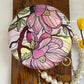 Poppy Floral Round Multicolored Clutch ( Lavender Base )