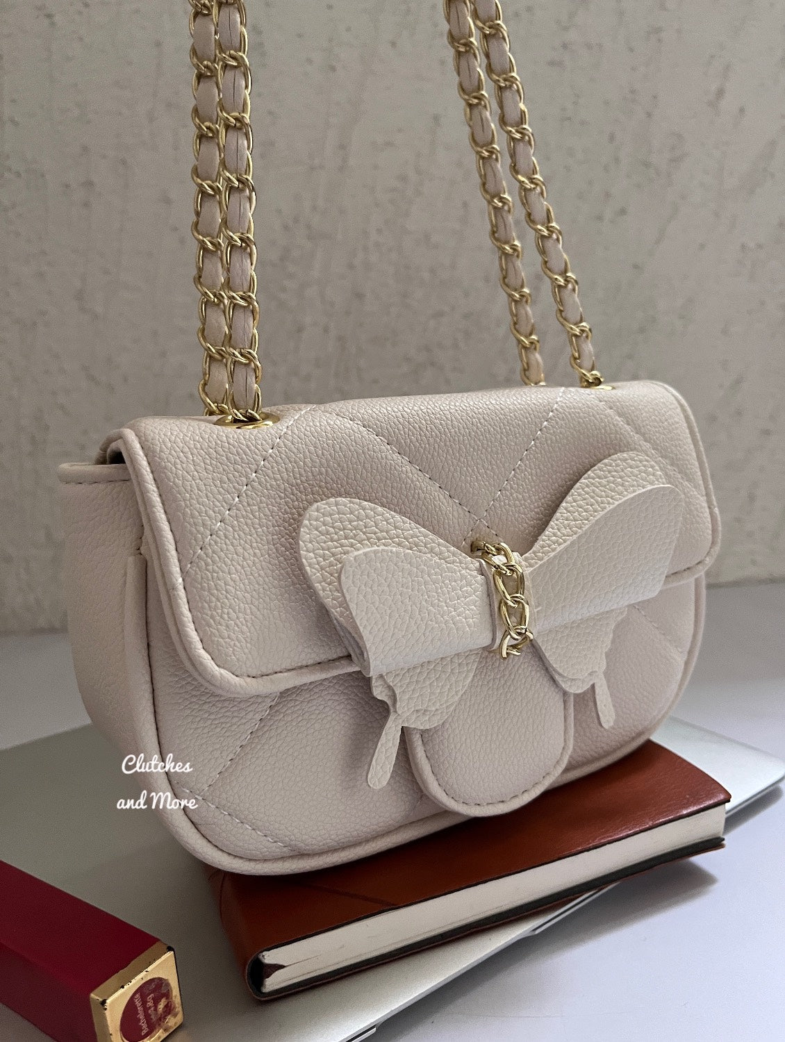 Butterfly White Sling Bag