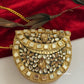 Kashish Kundan Brass Clutch Mini Gold