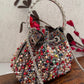 Luxe Multicolored Pearl Bucket Bag