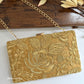 Mustard Yellow Rose Clutch