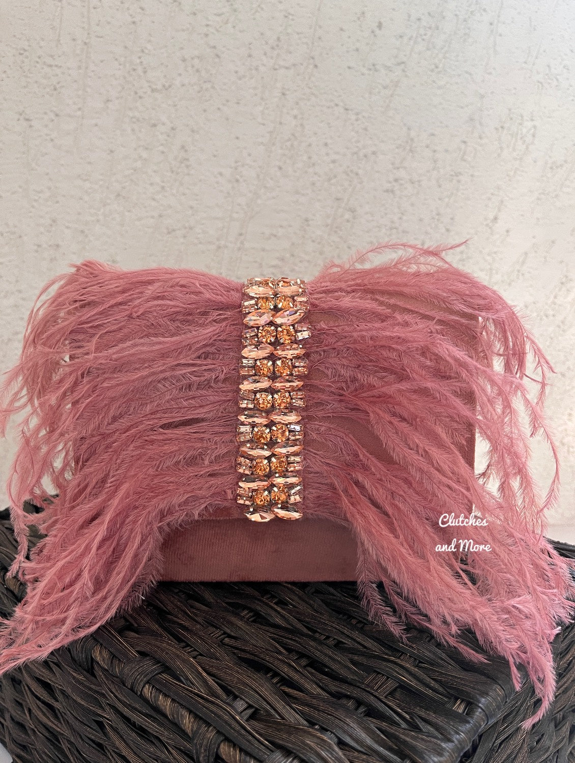 Feather Flap Bag Pink