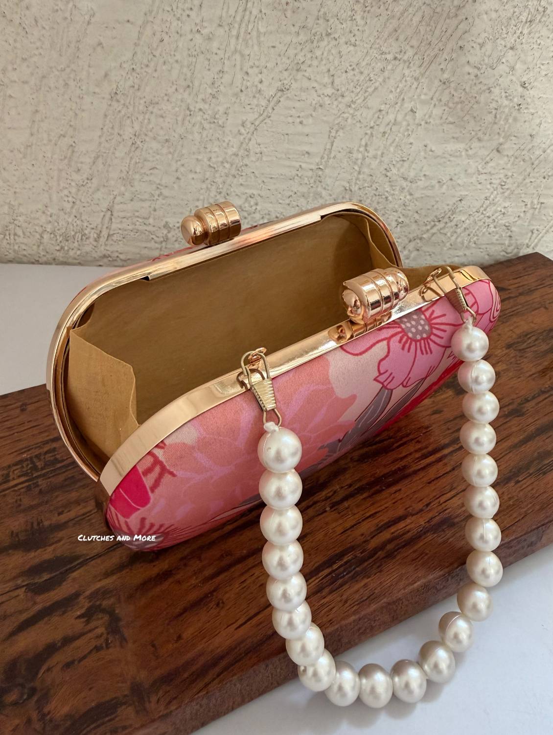 Paradise Pink Floral Clutch