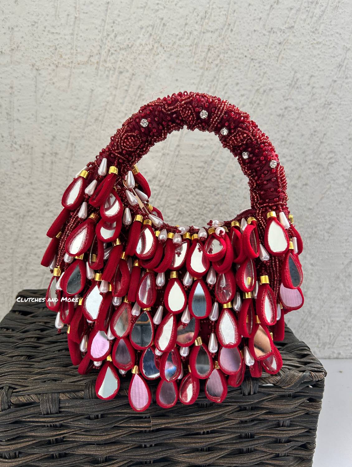 Mirror Moon Bag Maroon Red