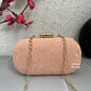 Chikankari Peach capsule clutch