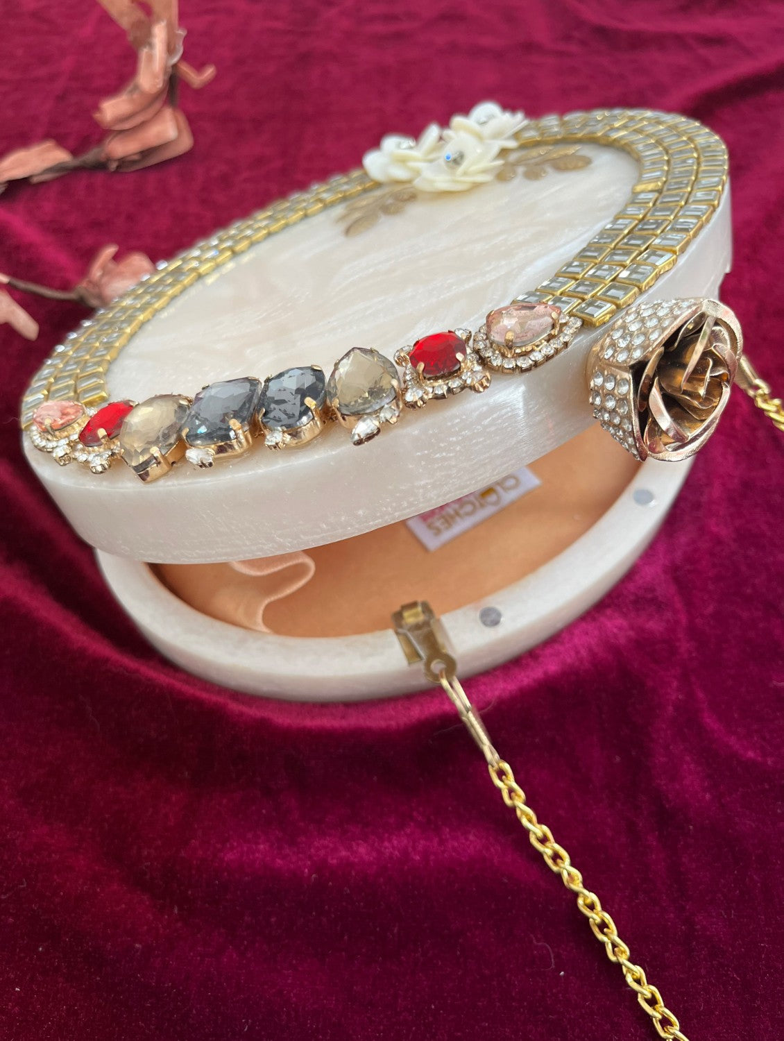 Embellished Luxury Resin Clutch