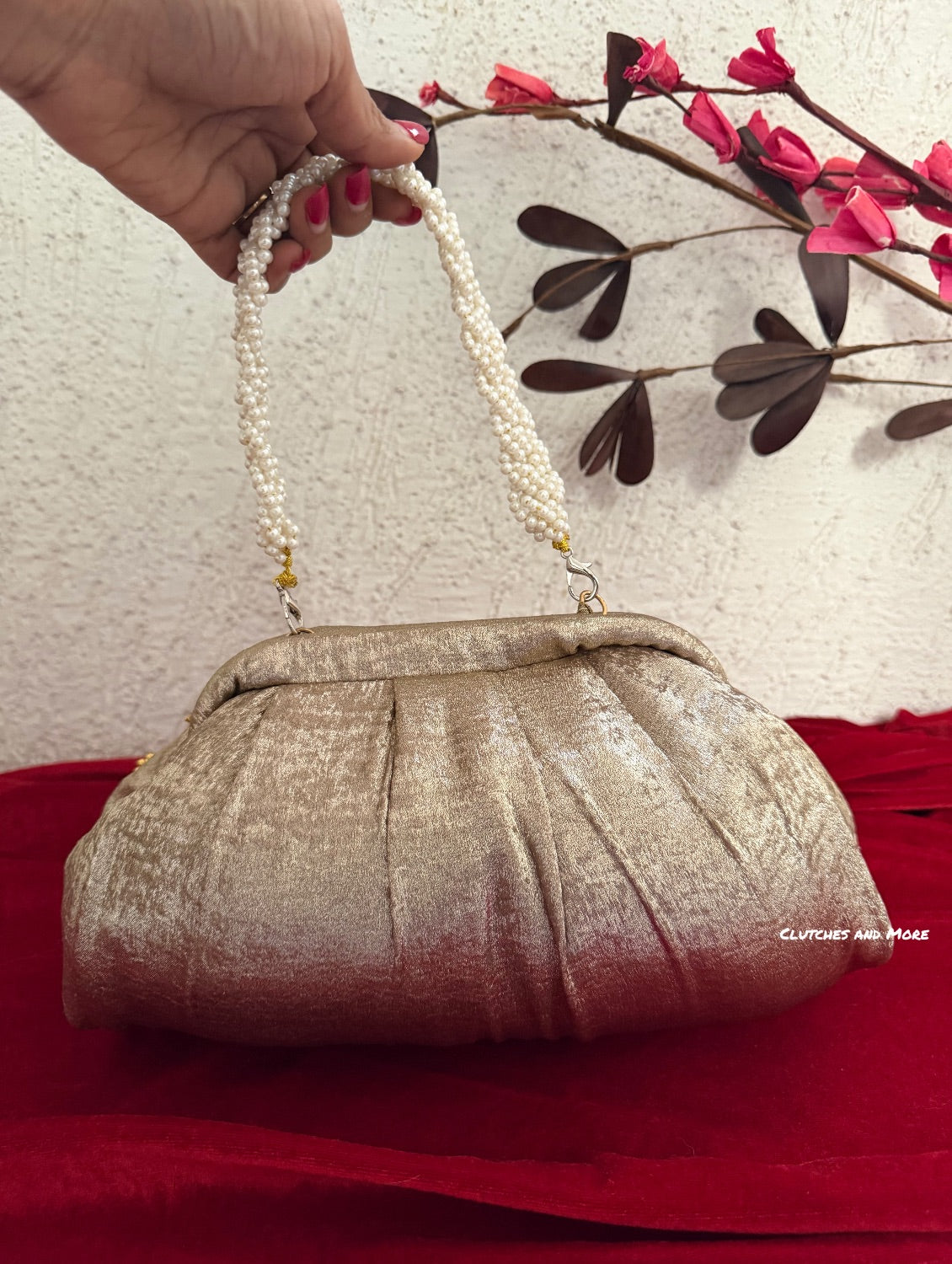 Kundan Batua Bag Shimmer Gold