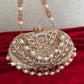 Khwaab Pearl capsule clutch White Pink