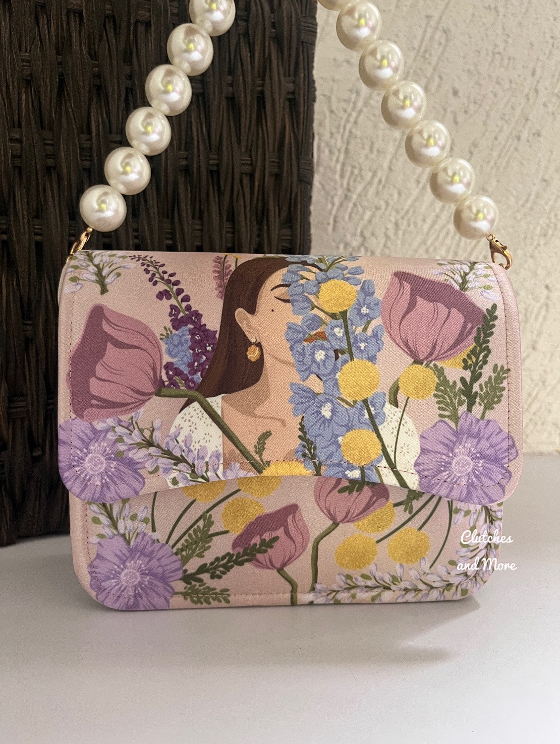 Magical Garden Flap Bag Nude