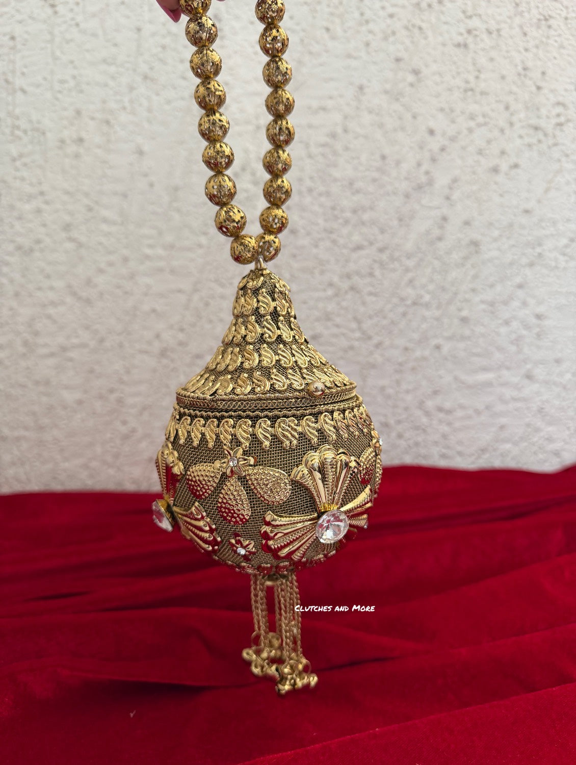 Mini Metal Potli Bag Gold