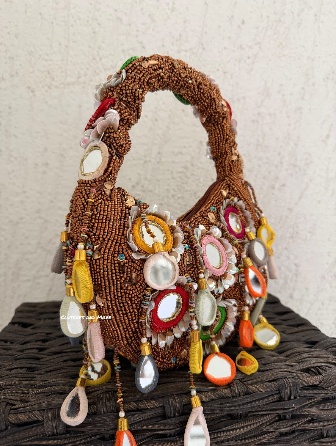 Chandni Mirror Bag Copper