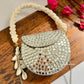 Boho Silver Mini Shell Bag