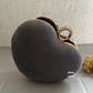 Love Affair Heart Clutch Dark Grey